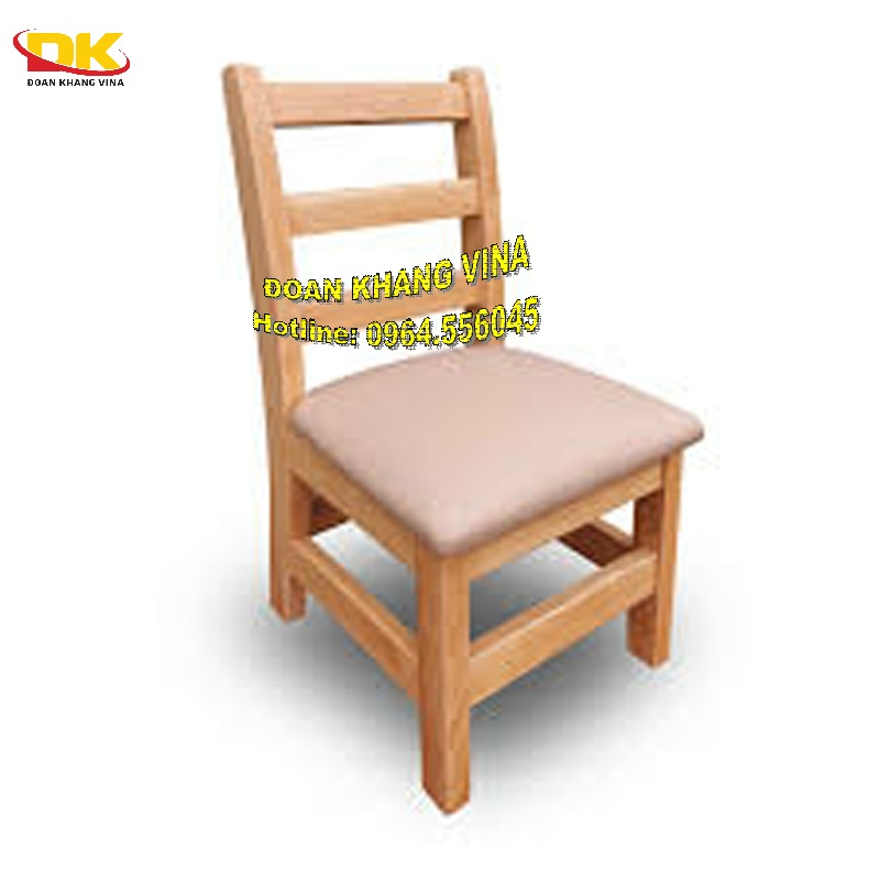 Ghế gỗ tự nhiên cho bé mầm non DK 012-7